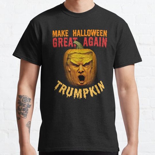 Discover Trumpkin Make Halloween Great Again – Funny Donald Trump Pumpkin Halloween Quote T-shirts
