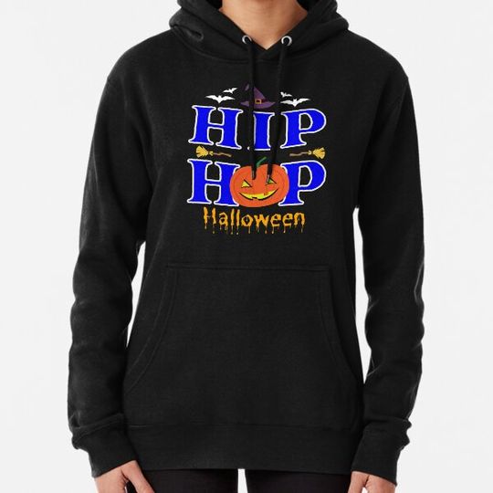 Discover Hip Hop Halloween with pride Blue text Hoodies