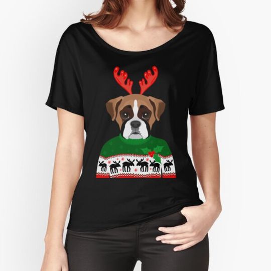 Discover Boxer Holiday Xmas Gift Dog Lover T-shirts