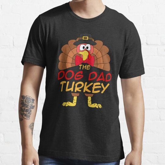 Discover The Dog Dad Turkey Thanksgiving Family Matching Outfits Group Attire T-shirts