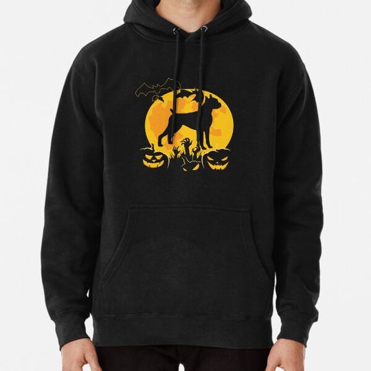 Discover Happy Halloween Boxer dog owners Hoodies