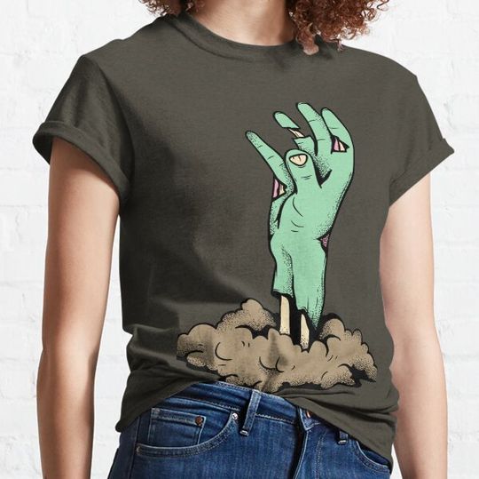 Discover zombies love brains Hand T-shirts