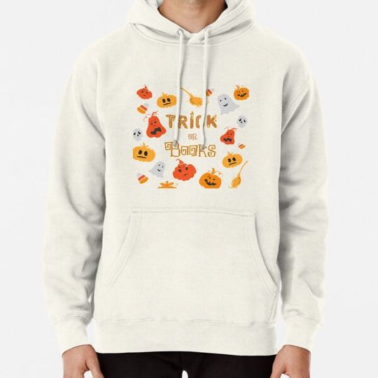 Discover Trick or Books - White Background Hoodies