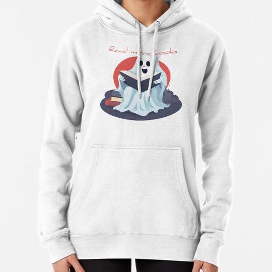 Discover Kawaii Ghost Halloween Design - Read More Books Hoodies