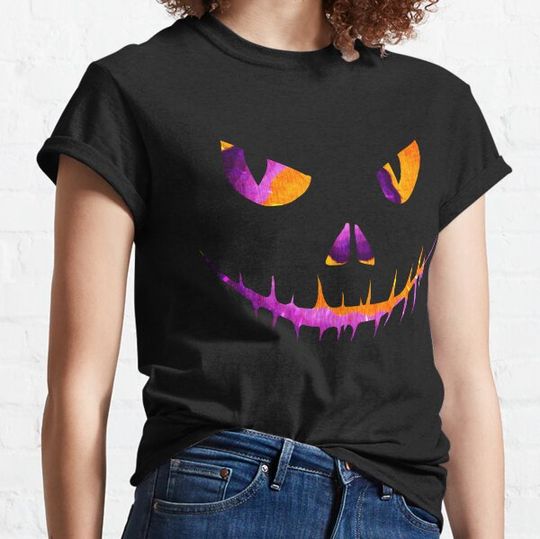 Discover Jack-O-Lantern Evil Pumpkin Monster Face Halloween Costume T-shirts