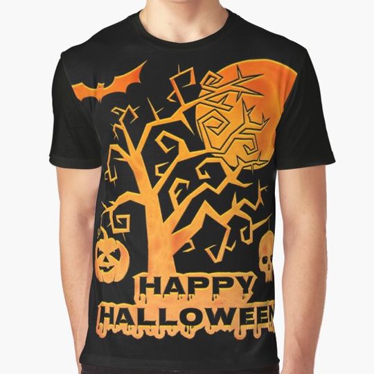 Discover Happy Halloween cemetery T-shirts