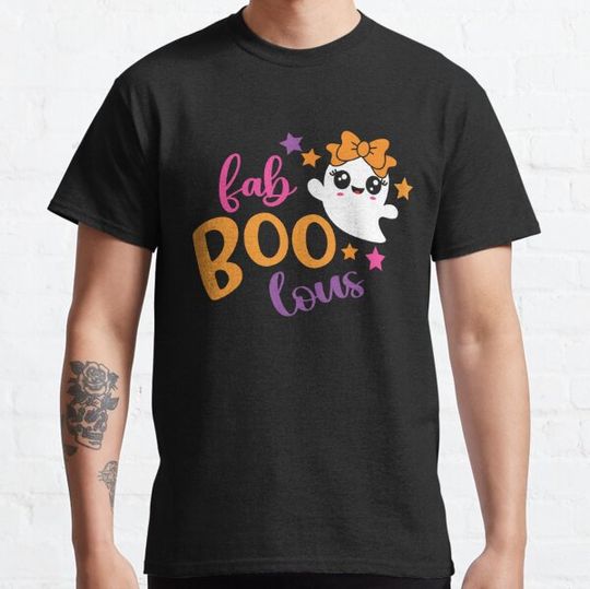 Discover FabBOOlous Cute Ghost Pink and Purple Halloween Design T-shirts