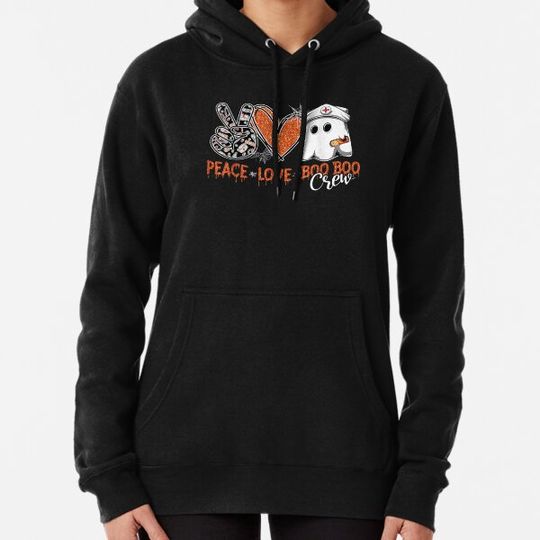 Discover Peace Love Boo Boo Crew Floral Ghost, Spooky Season, Nurse Ghost Hoodies