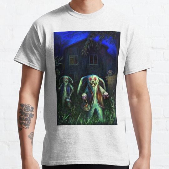 Discover Creepy Bunny Scary Easter Digital Painting T-shirts