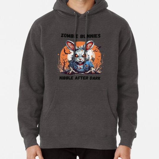 Discover Zombie Rabbit, Halloween Design, Digital Art Hoodies