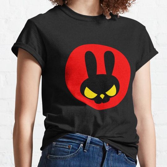 Discover Bad Rabbit Scary Yellow Eyes Shadow Horror Bunny Funny Novelty T-shirts