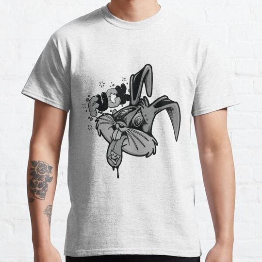Discover scary rabbit halloween black and white T-shirts