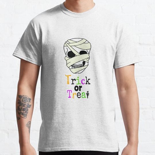Discover Trick or treat skull for halloween T-shirts