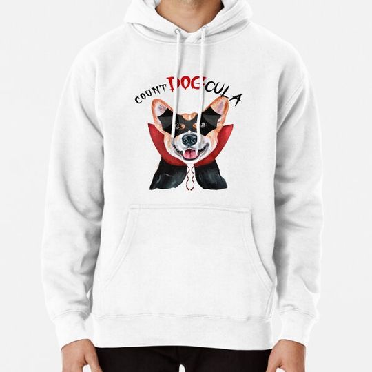 Discover Corgi Count DOGcula Funny Halloween Hoodies