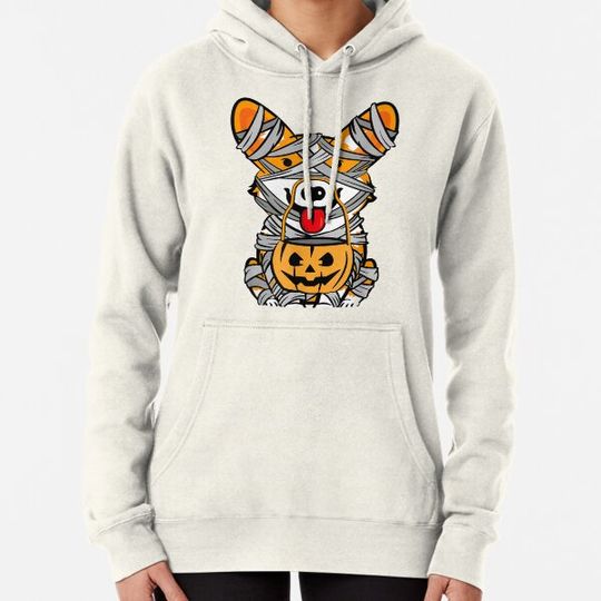 Discover Halloween Welsh Corgi Mummy Hoodies