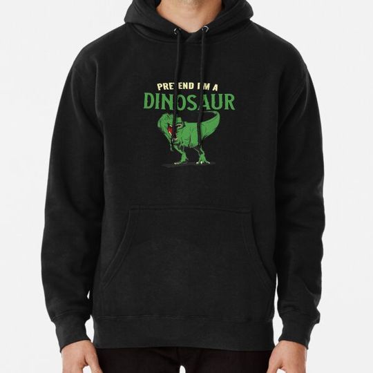 Discover Pretend I'm A Dinosaur Lazy Halloween Costume Hoodies