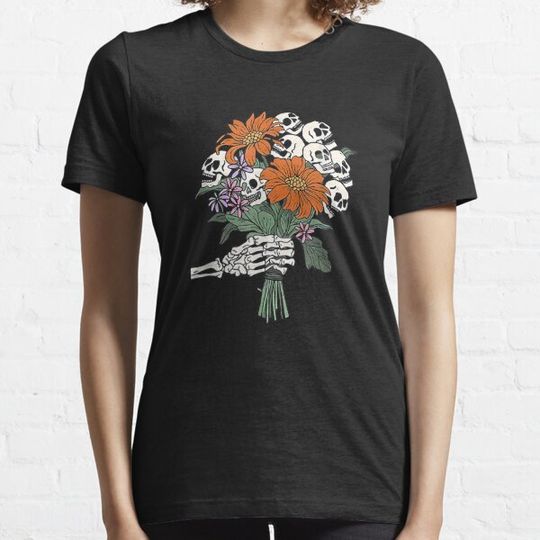 Discover Halloween Skull Bouquet Spooky Skeleton For Women T-shirts
