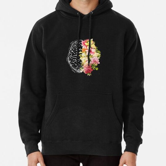 Discover Floral Brain Watercolor Paint Hoodies