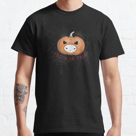 Discover Halloween Pumpkin Head Cat T-shirts