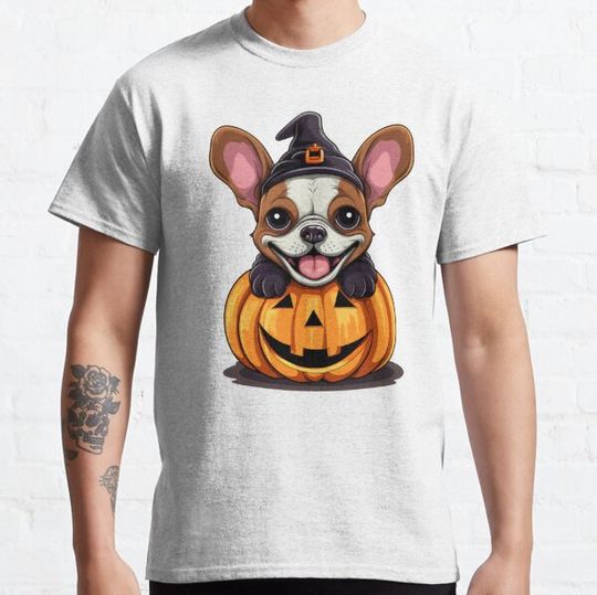 Discover Bulldog Halloween Pumpkin T-shirts