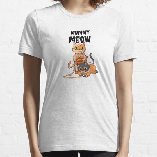 Discover Halloween Mummy Meow Scary Cat Desing Gift T-shirts