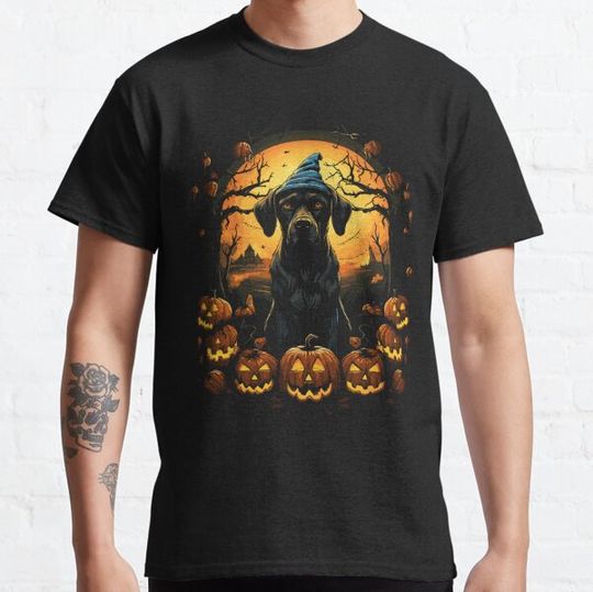 Discover Spooky Pup Howl-o-ween Witchy Woof Halloween T-shirts