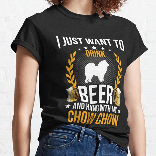 Discover Drink Beer And Hang With My Chow Chow Dog Lover T-shirts