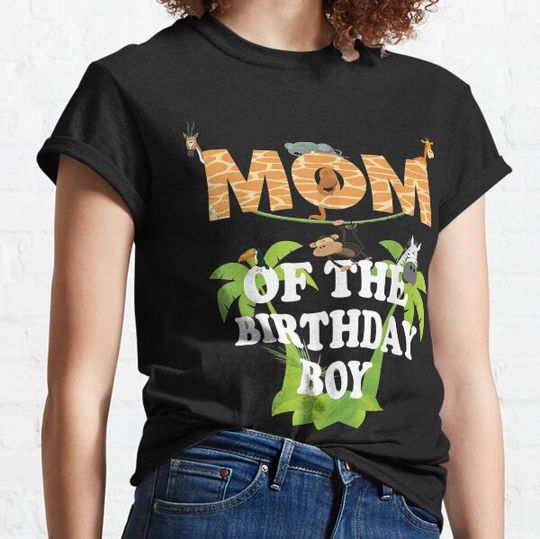 Discover Mom Of The Birthday Boy Zoo Theme Animal Party T-shirts