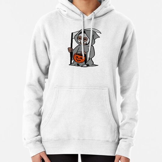 Discover Halloween cute child dressed like grim reaper Hoodies