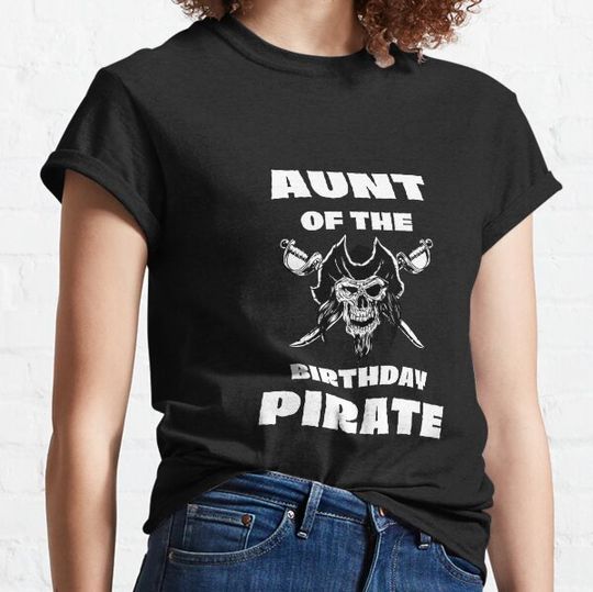 Discover Aunt of the Birthday Pirate Themed Matching Party T-Shirt T-shirts
