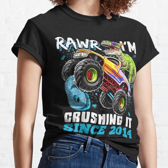 Discover Rawr I'm 6 Crushing It 2014 Monster Truck Dinosaur Birthday T-shirts