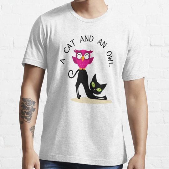 Discover A cat and an owl T-shirts