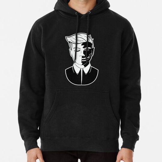 Discover Noir Half Face Illustration Hoodies