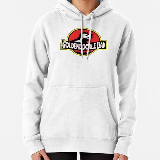 Discover (For Bright Background) Jurassic Goldendoodle Dad Hoodies