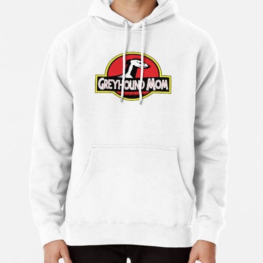 Discover (For Bright Background) Jurassic Greyhound Mom Hoodies