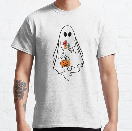 Discover Season Pumpkin Vintage Or Treat Spooky Month, Spooky Flowers Trick Halloween T-shirts