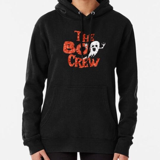 Discover The Boo Crew - Orange Mosaic with ghost - family and sibling Hoodies