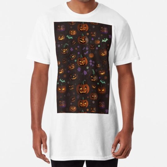 Discover Halloween Pumpkin Pattern T-shirts