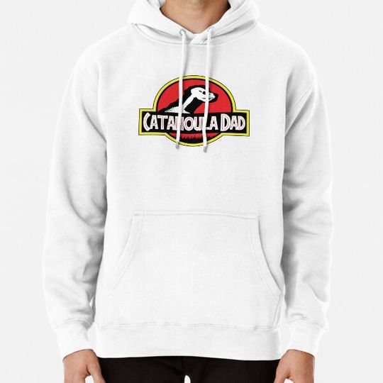 Discover (For Bright Background) Jurassic Catahoula Leopard Dog Dad Hoodies