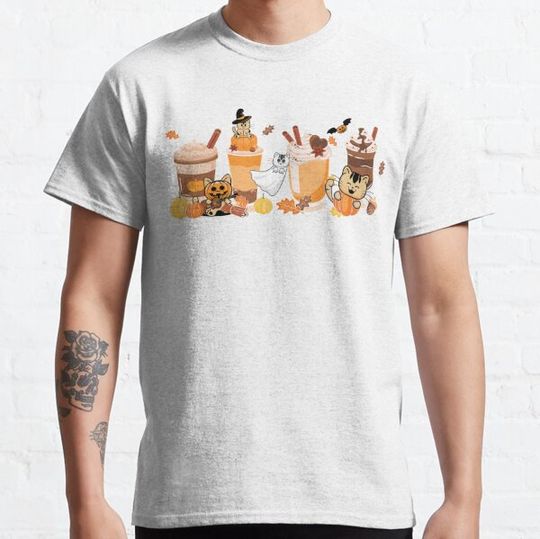 Discover Spooky cat pumpkin spice season | Cat on pumpkin spice | Spooky halloween season T-shirts