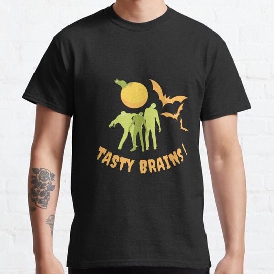 Discover Tasty Brains - Scary Halloween Zombies T-shirts