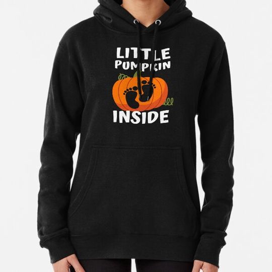Discover Halloween Pregnancy Announcement Expecting Little Pumpkin Inside Hoodies
