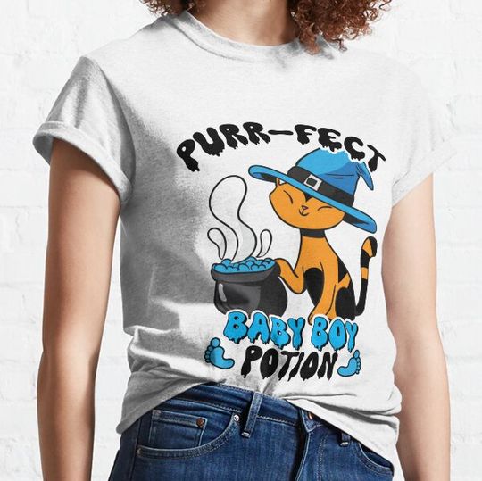 Discover Halloween Gender Reveal Purrfect Potion Witch Cat T-shirts