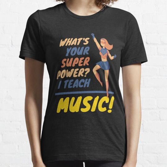 Discover Music Teacher Superhero Design T-shirts