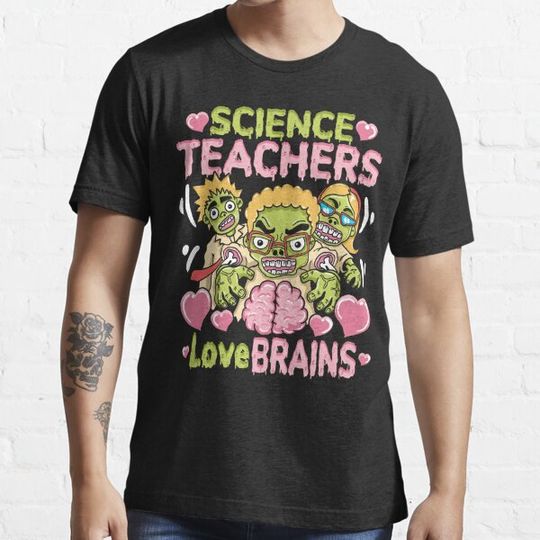 Discover Science Teacher Brains Halloween Zombie T-shirts