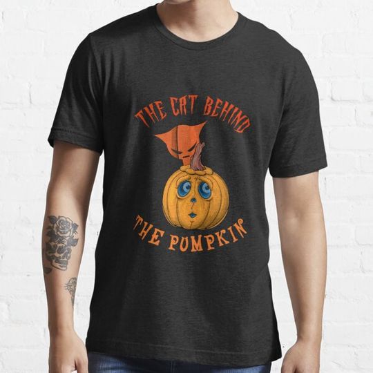 Discover The Cat Behind The Pumpkin - Cat Halloween Gift T-shirts
