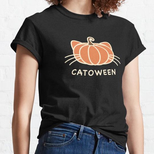 Discover Halloween Cute Cat Pumpkin - Faceless - Catoween T-shirts