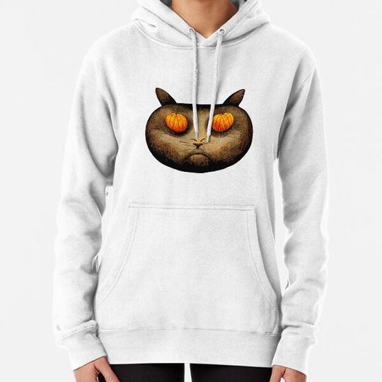 Discover Cute Halloween Pumpkin Cat Hoodies