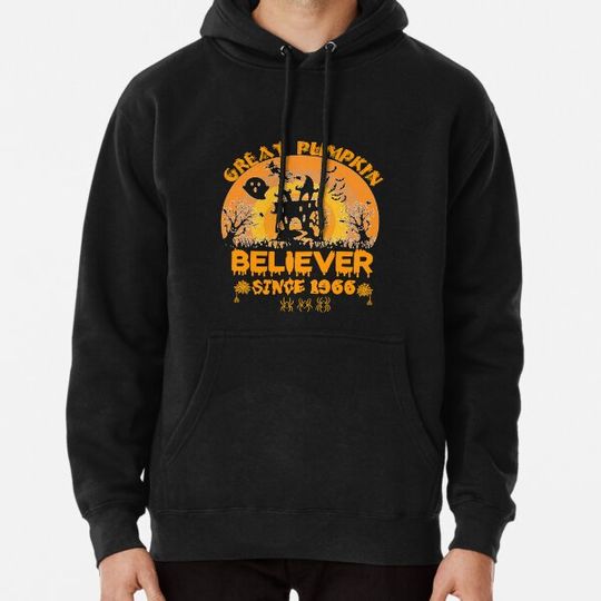 Discover Great Pumpkin Believer Since 1966 Halloween, Birthday In 1966, Hoodies