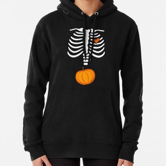 Discover Funny Skeleton Pumpkin Halloween Hoodies